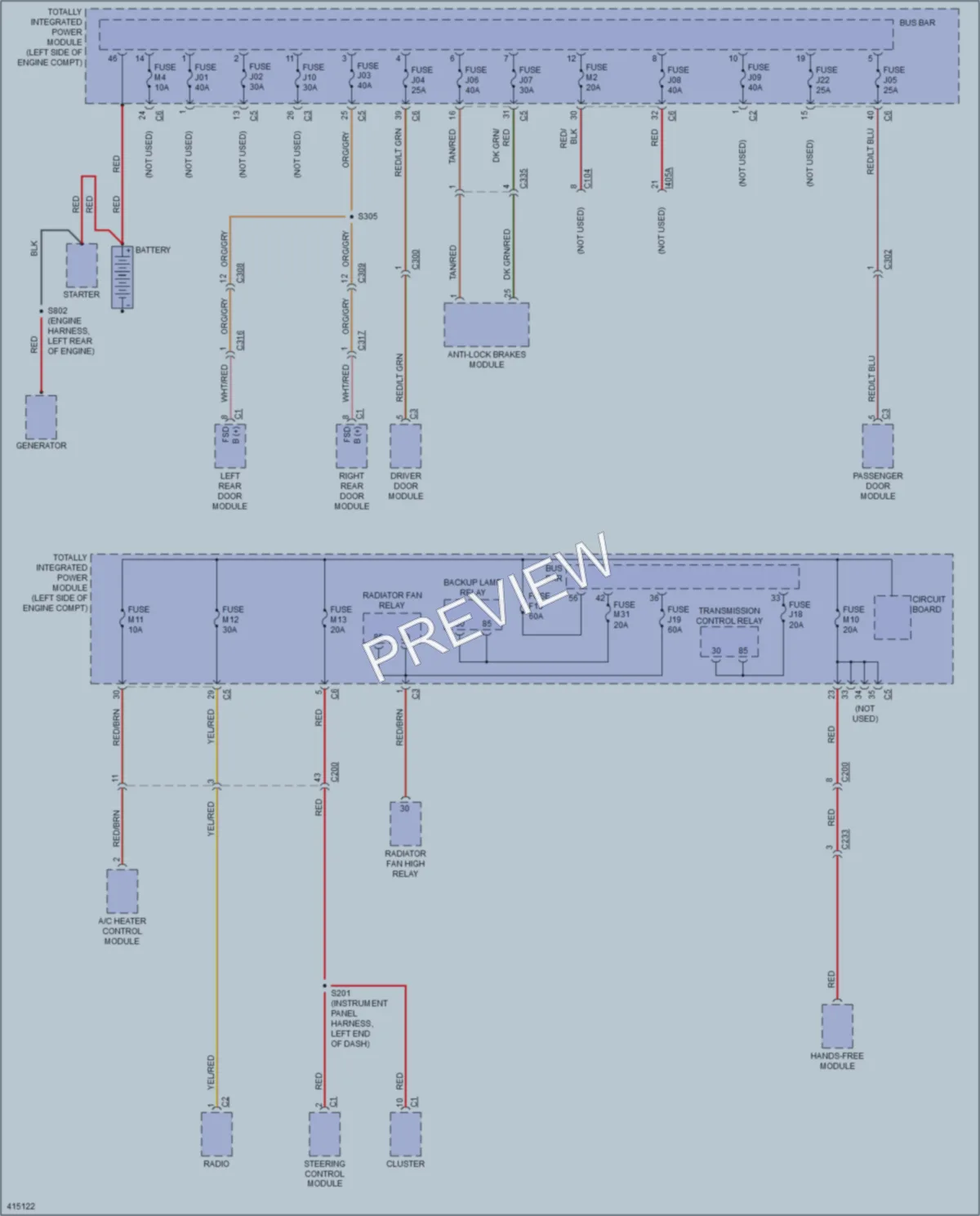 2013 Ram CV Power Distribution wiring diagram preview