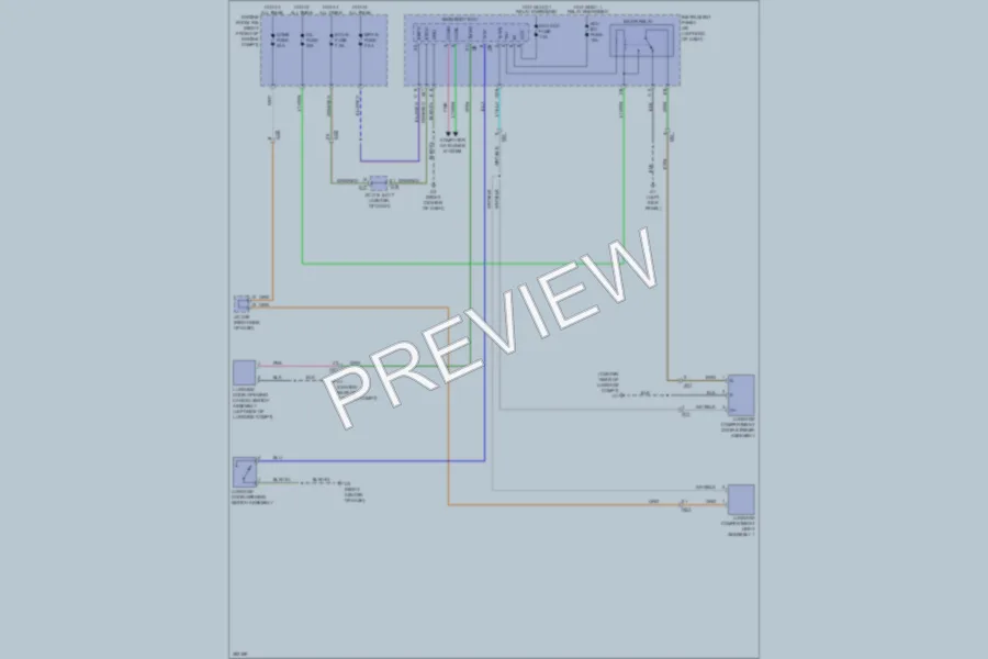 2013 Scion FRS Trunk Tailgate Fuel Door wiring diagram preview