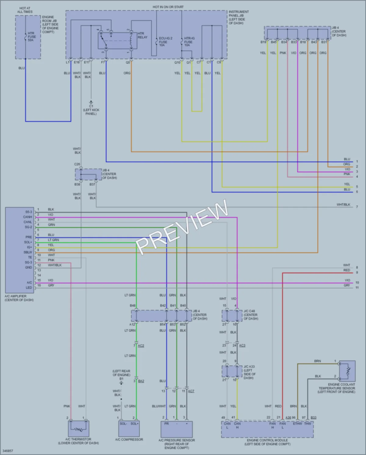 2013 Scion xB Air Conditioning wiring diagram preview