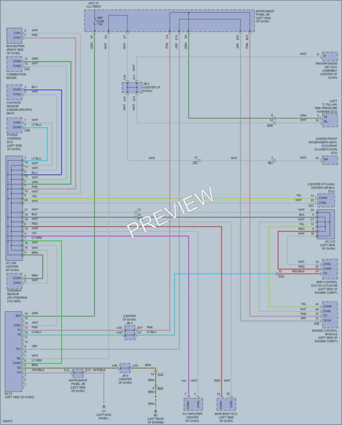 2013 Scion xB Computer Data Lines wiring diagram preview