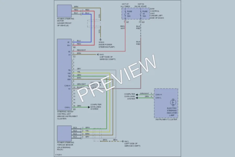 2013 Smart fortwo Electronic Power Steering wiring diagram preview