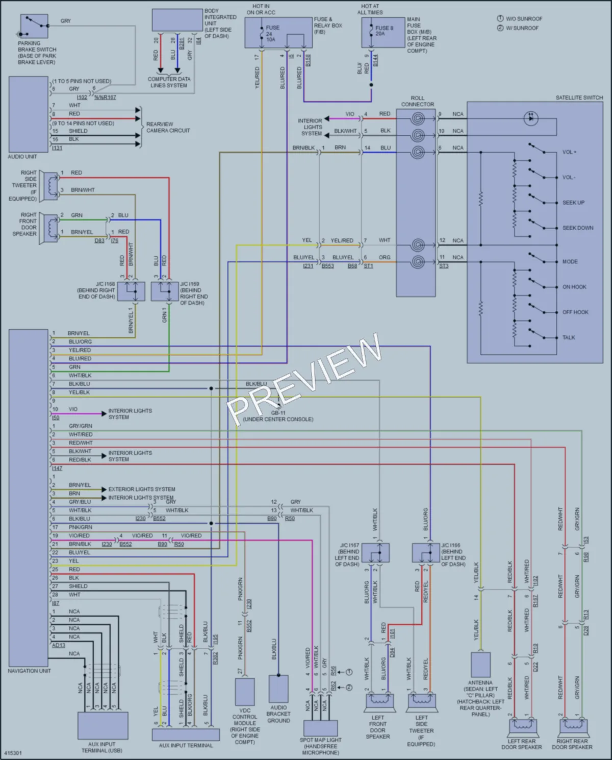 2013 Subaru 2.0L Eng Navigation wiring diagram preview