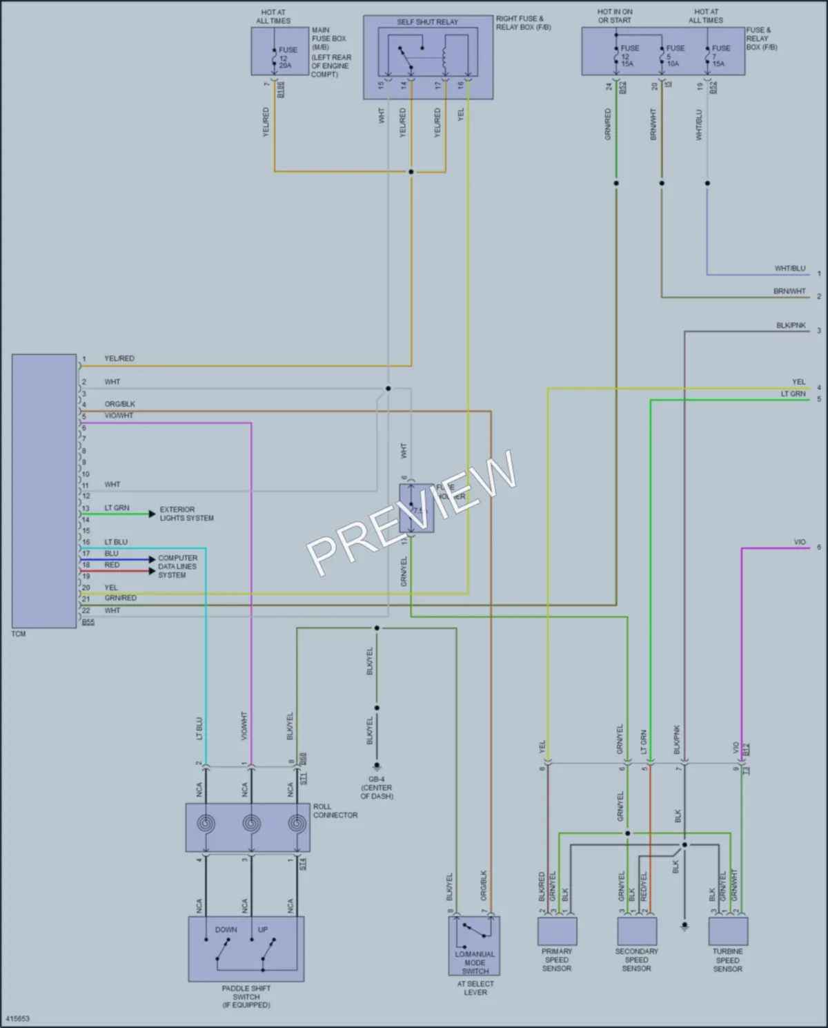 2013 Subaru 2.0L Eng Transmission wiring diagram preview