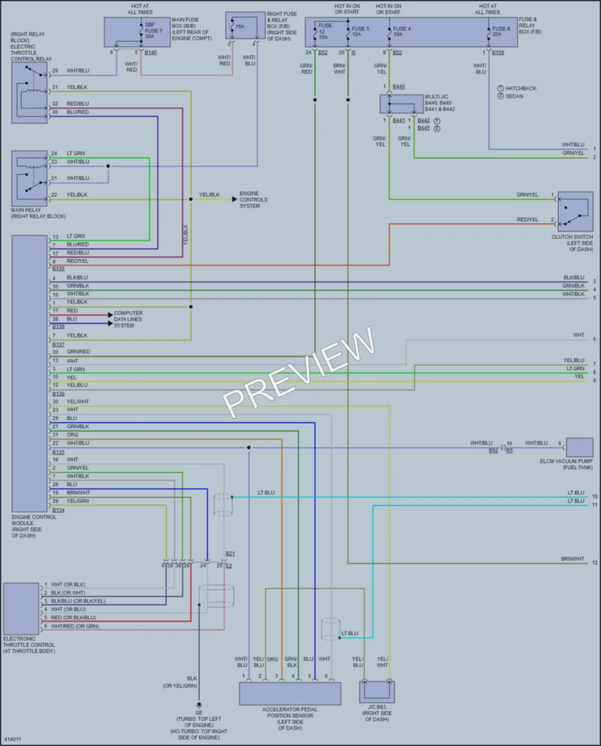 2013 Subaru 2.5L Eng Cruise Control wiring diagram preview