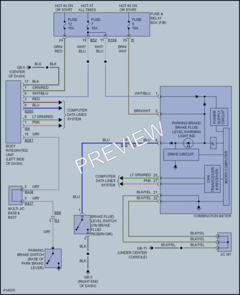 2013 Subaru 2.5L Eng Shift Interlock wiring diagram preview