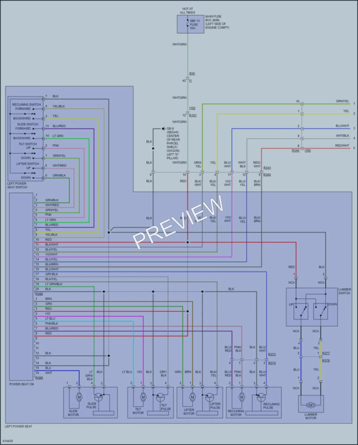 2013 Subaru Legacy Memory Systems wiring diagram preview