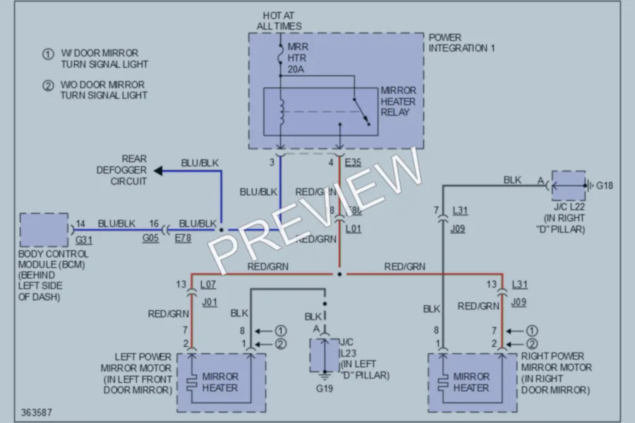 2013 Suzuki GrandVitara Defoggers Wiring Diagrams protected preview