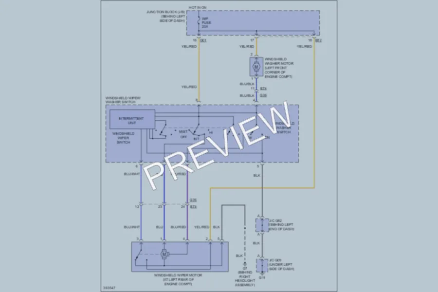 2013 Suzuki GrandVitara Wiper Washer wiring diagram preview