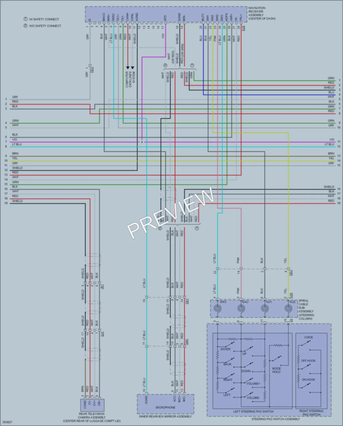2013 Toyota AvalonHybrid Navigation wiring diagram preview