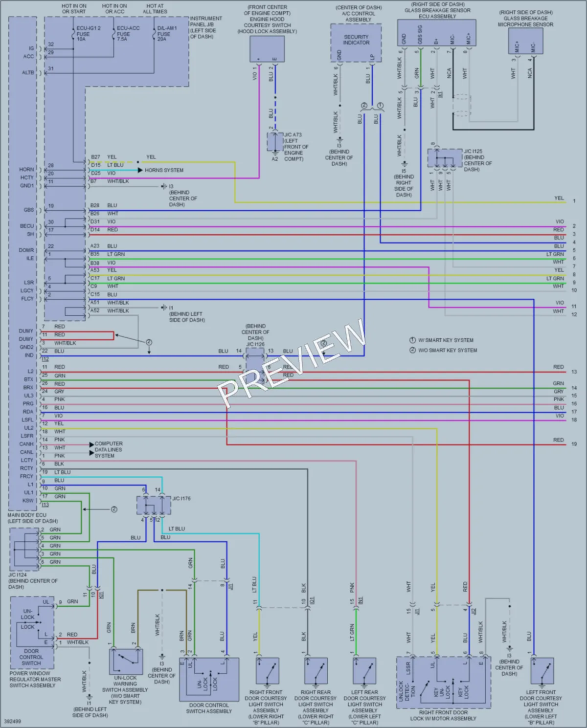 2013 Toyota Camry Anti Theft wiring diagram preview