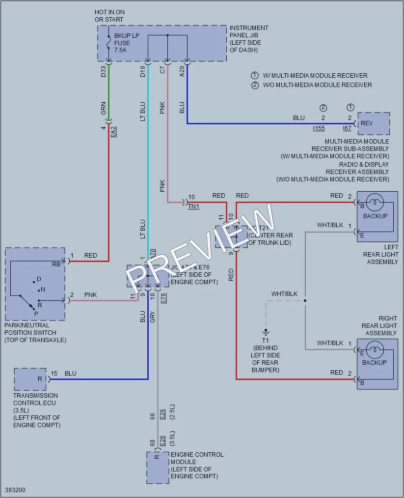 2013 Toyota Camry Exterior Lights wiring diagram preview