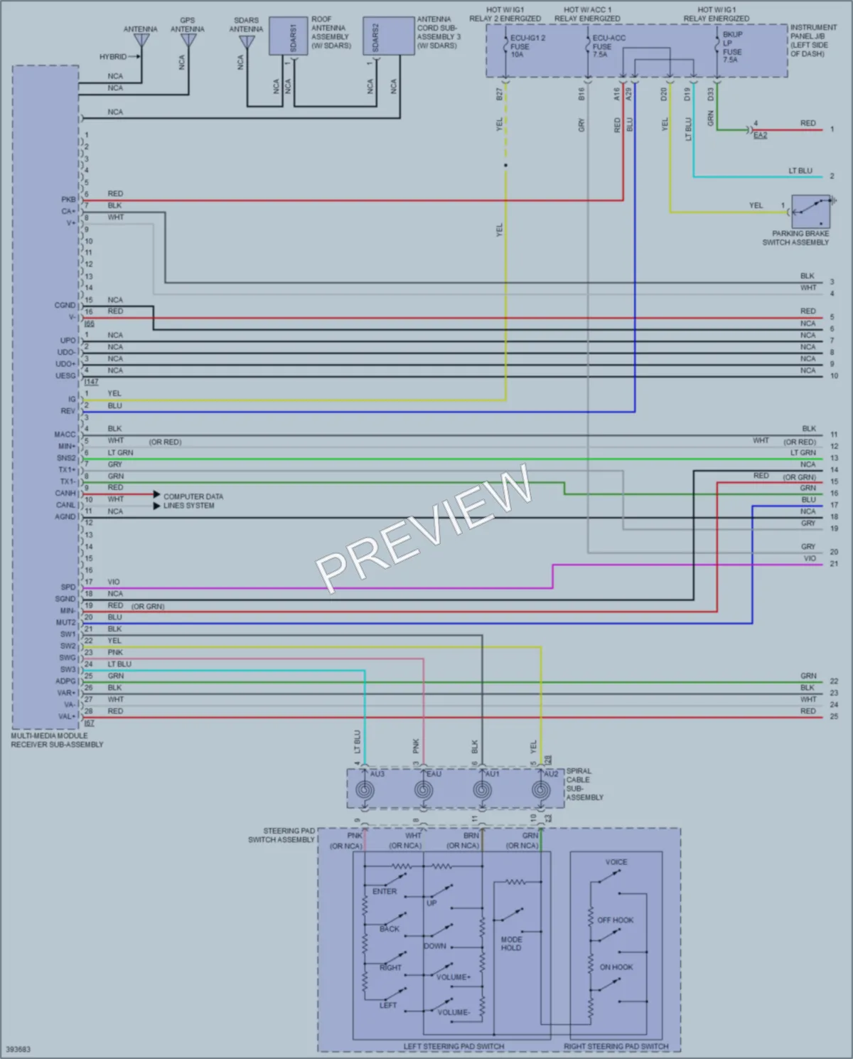 2013 Toyota Camry Radio wiring diagram preview