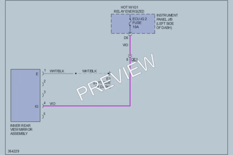 2013 Toyota Corolla Power Mirrors wiring diagram preview