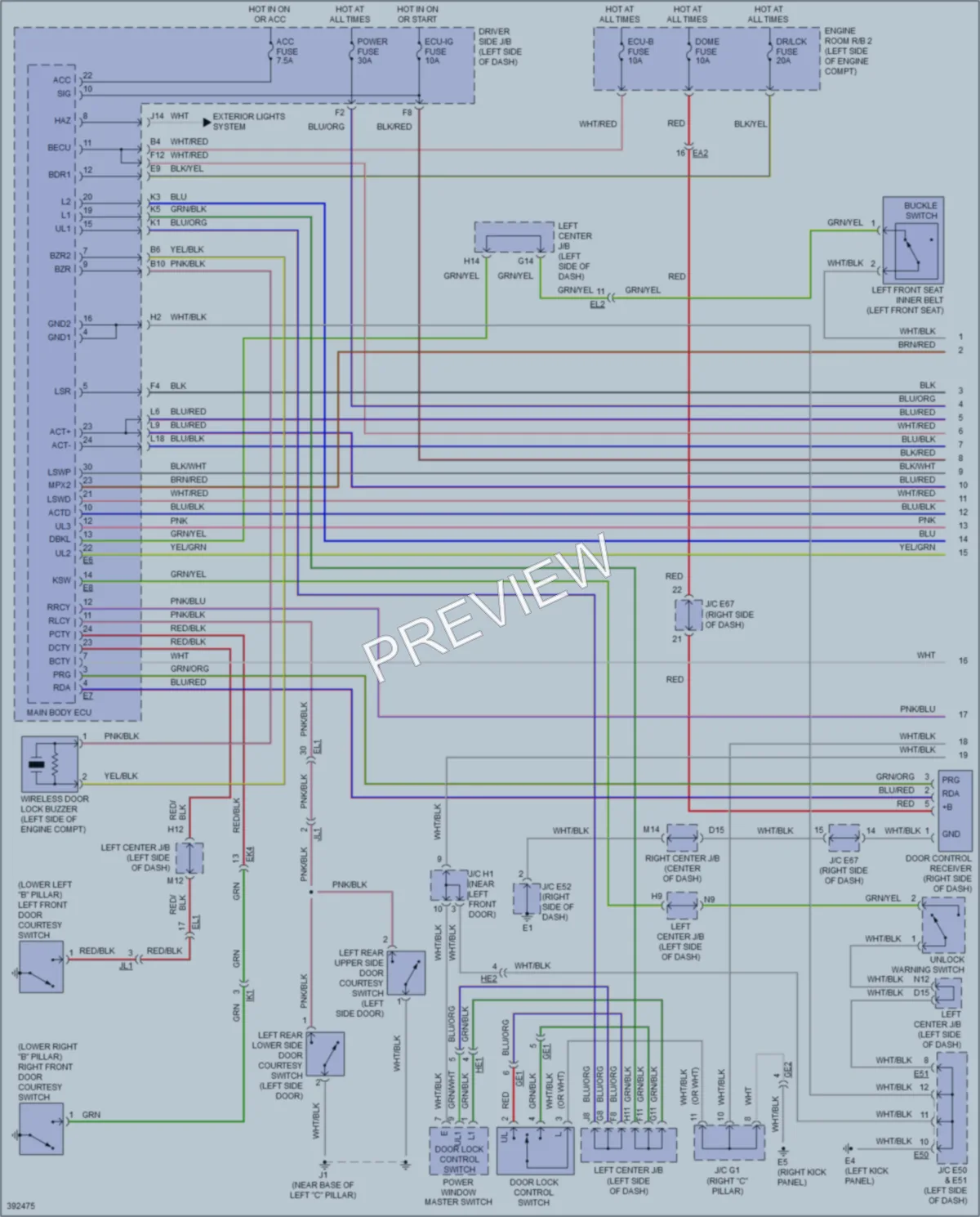 2013 Toyota FJCruiser Anti Theft wiring diagram preview