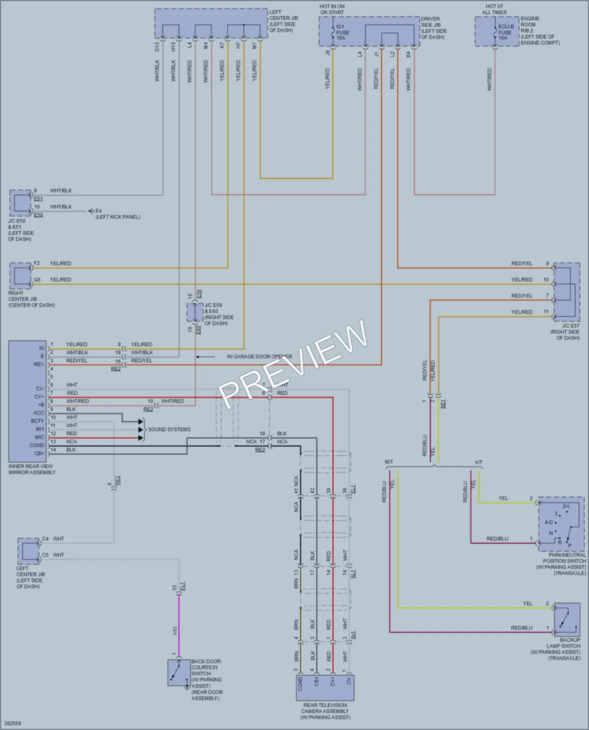 2013 Toyota FJCruiser Power Mirrors wiring diagram preview