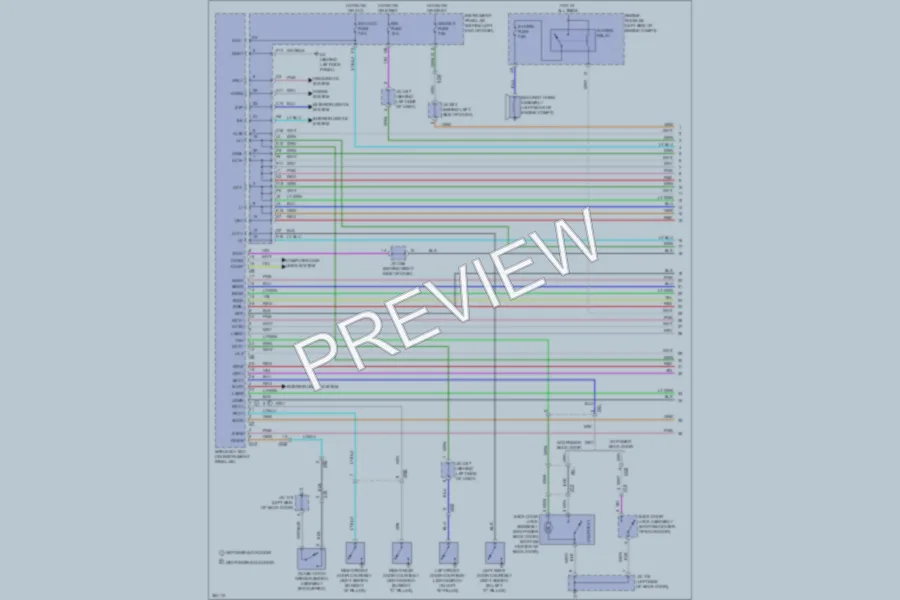 2013 Toyota Highlander Power Door Locks wiring diagram preview
