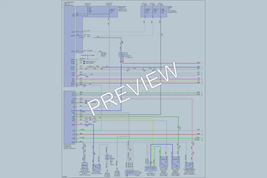 2013 Toyota Highlander Trunk Tailgate Fuel Door wiring diagram preview