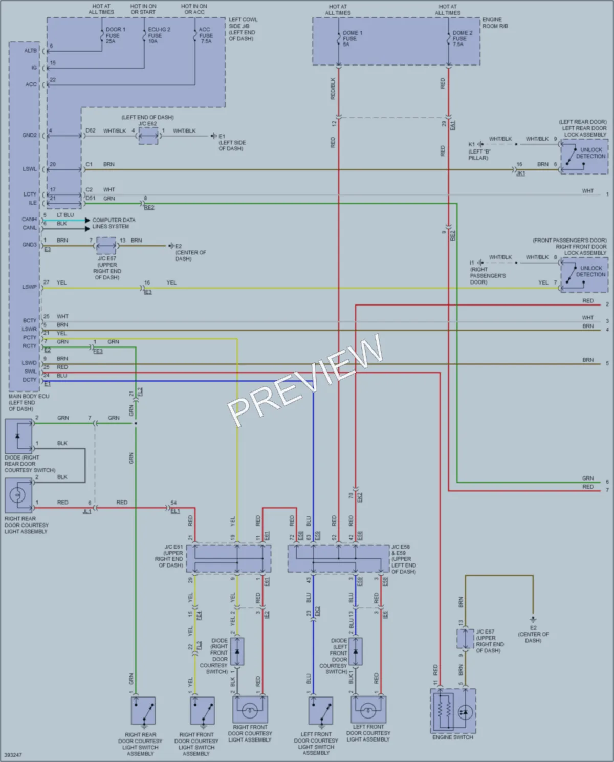 2013 Toyota LandCruiser Interior Lights wiring diagram preview