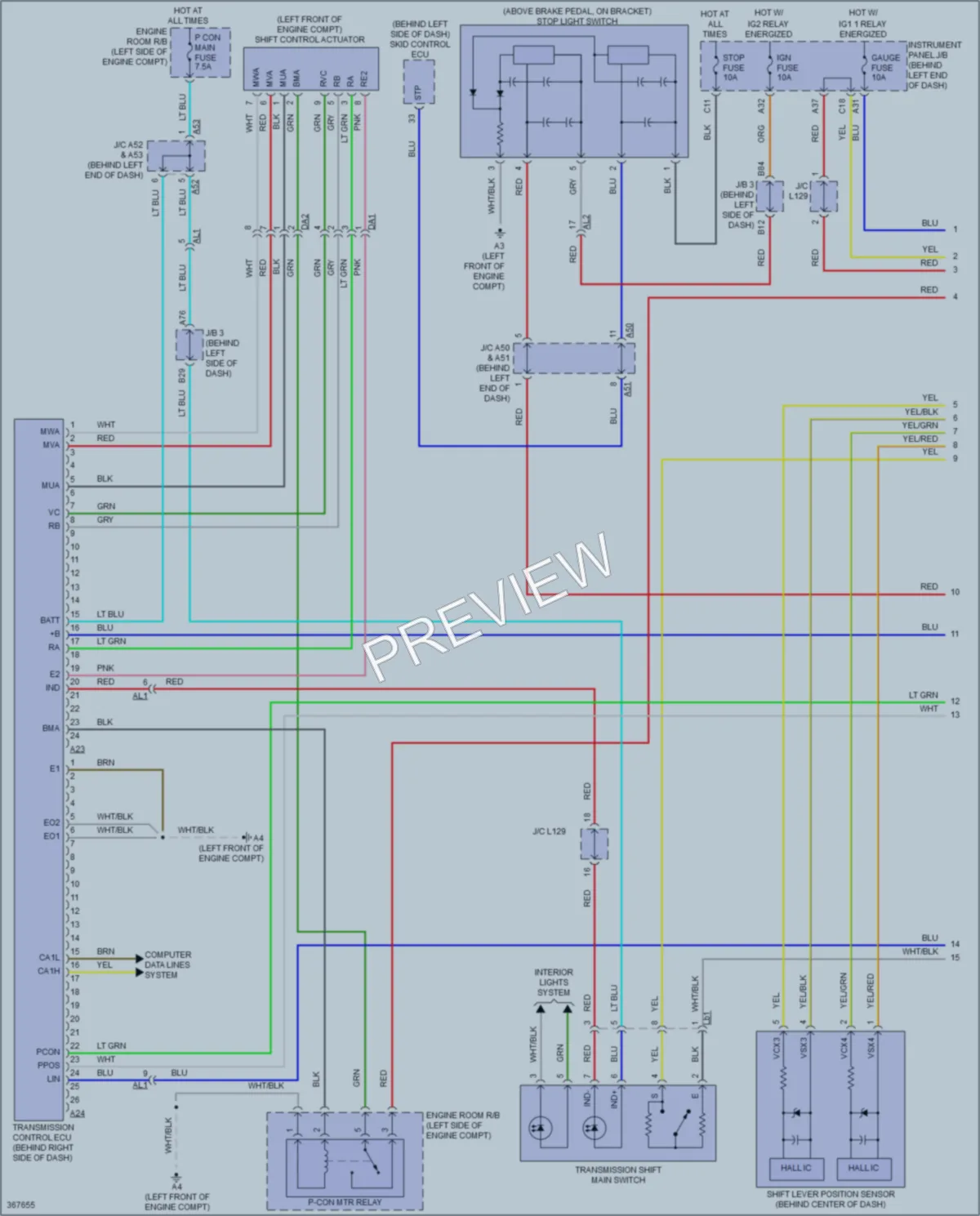 2013 Toyota Prius Transmission wiring diagram preview