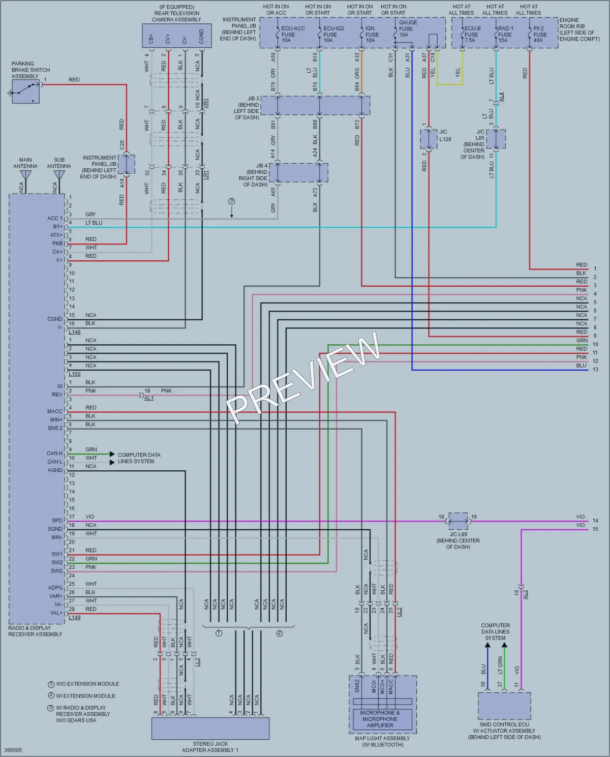 2013 Toyota PriusPlugin Radio wiring diagram preview