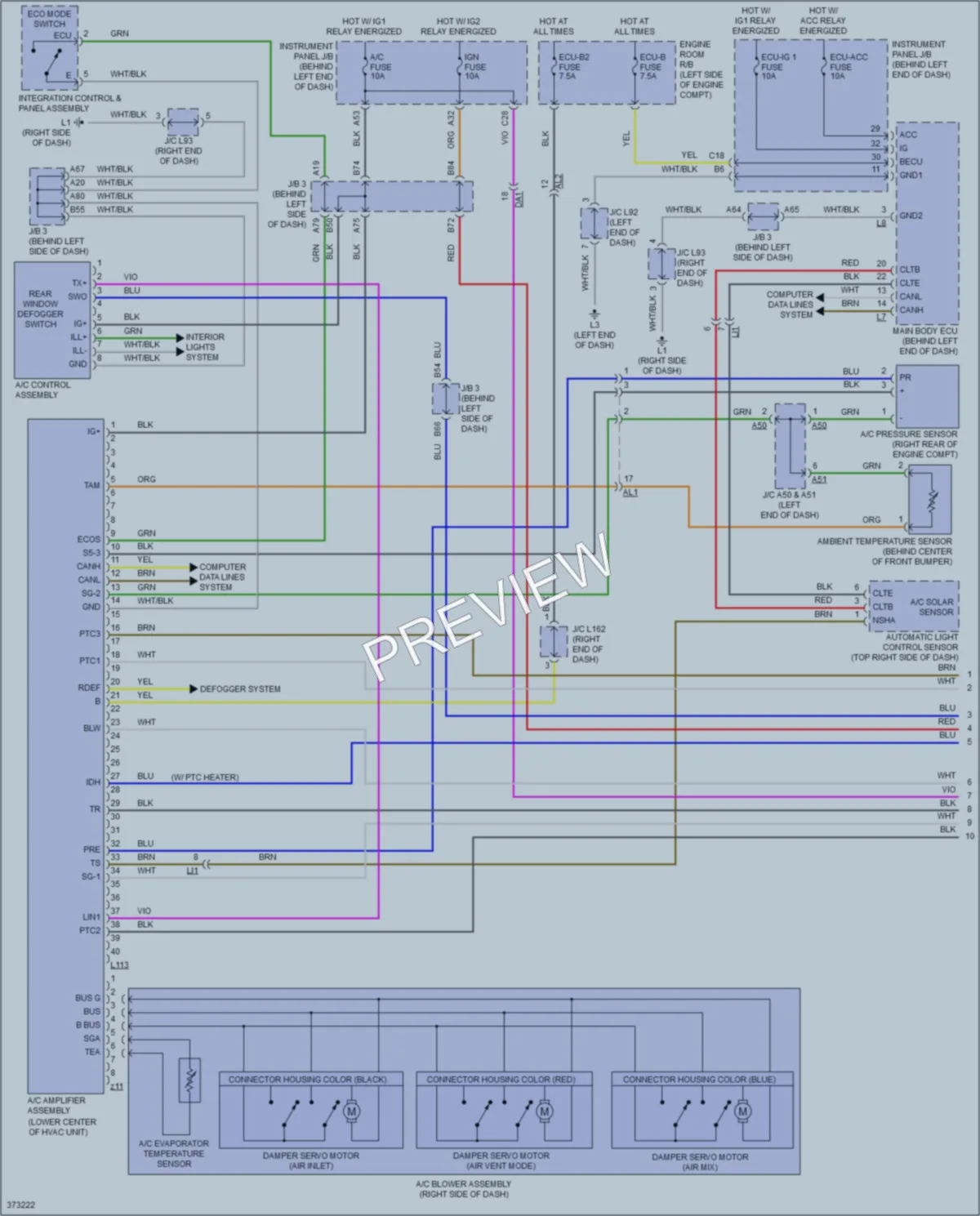 2013 Toyota Plug In Air Conditioning wiring diagram preview