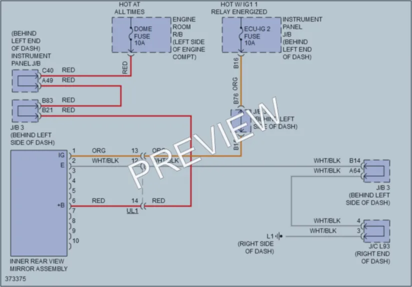 2013 Toyota Plug In Power Mirrors wiring diagram preview