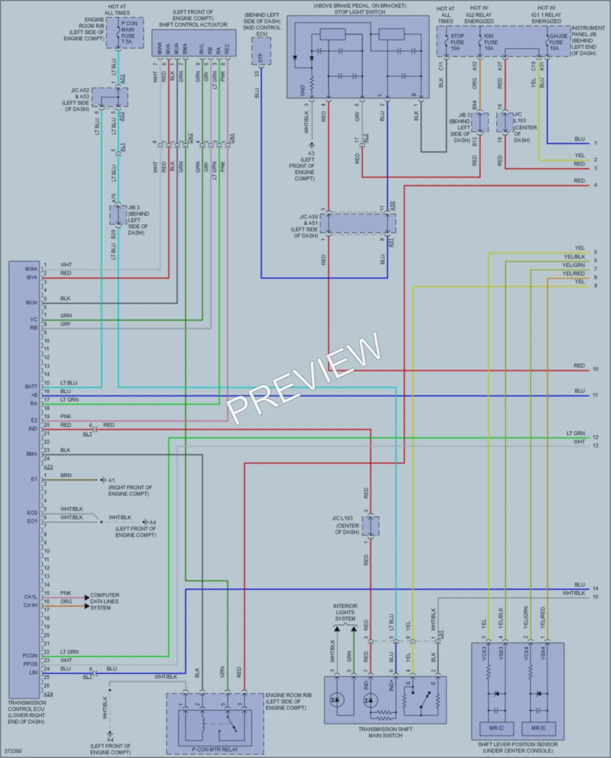 2013 Toyota Plug In Transmission wiring diagram preview