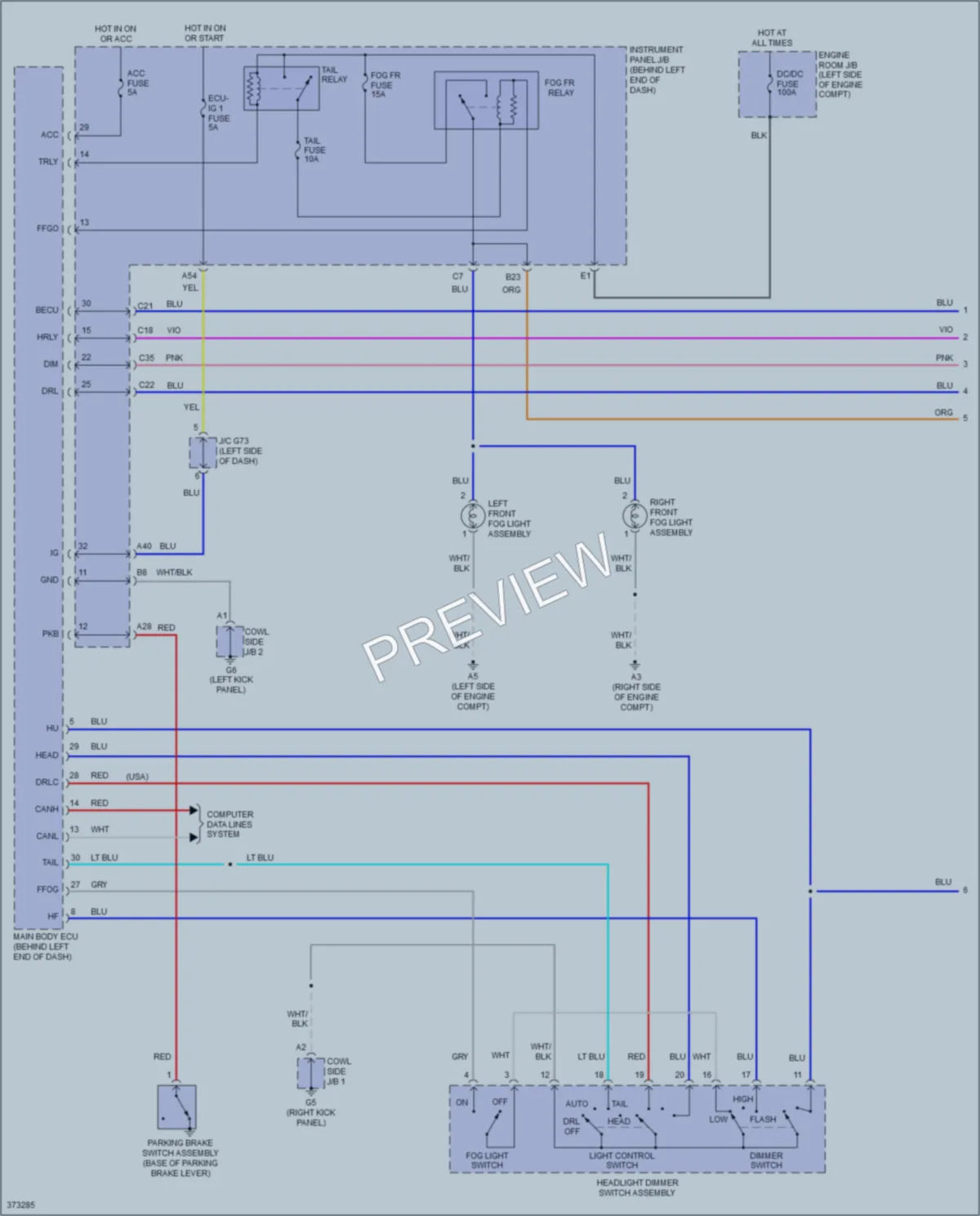 2013 Toyota Priusc Headlights wiring diagram preview
