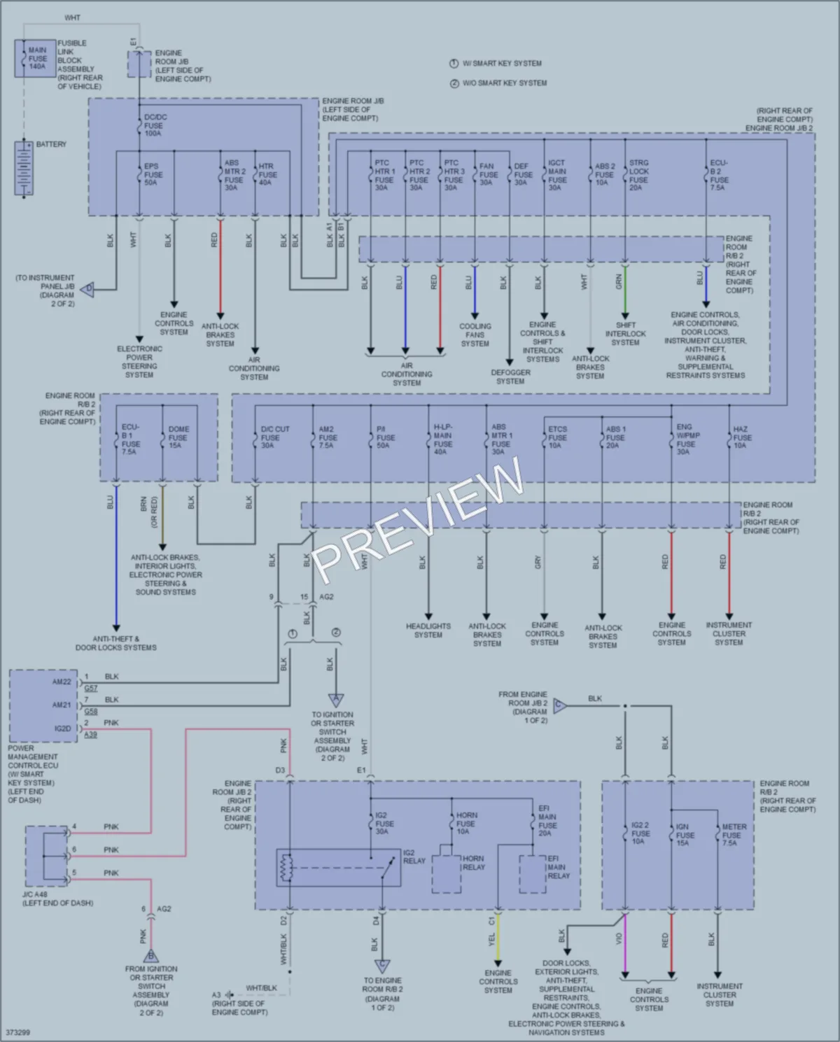 2013 Toyota Priusc Power Distribution wiring diagram preview