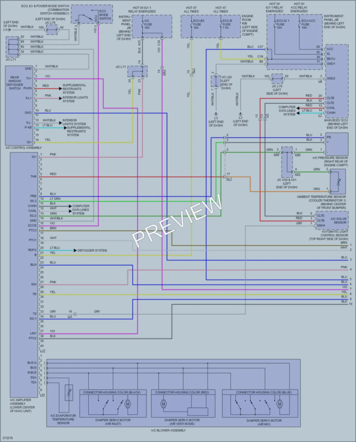 2013 Toyota Priusv Air Conditioning wiring diagram preview
