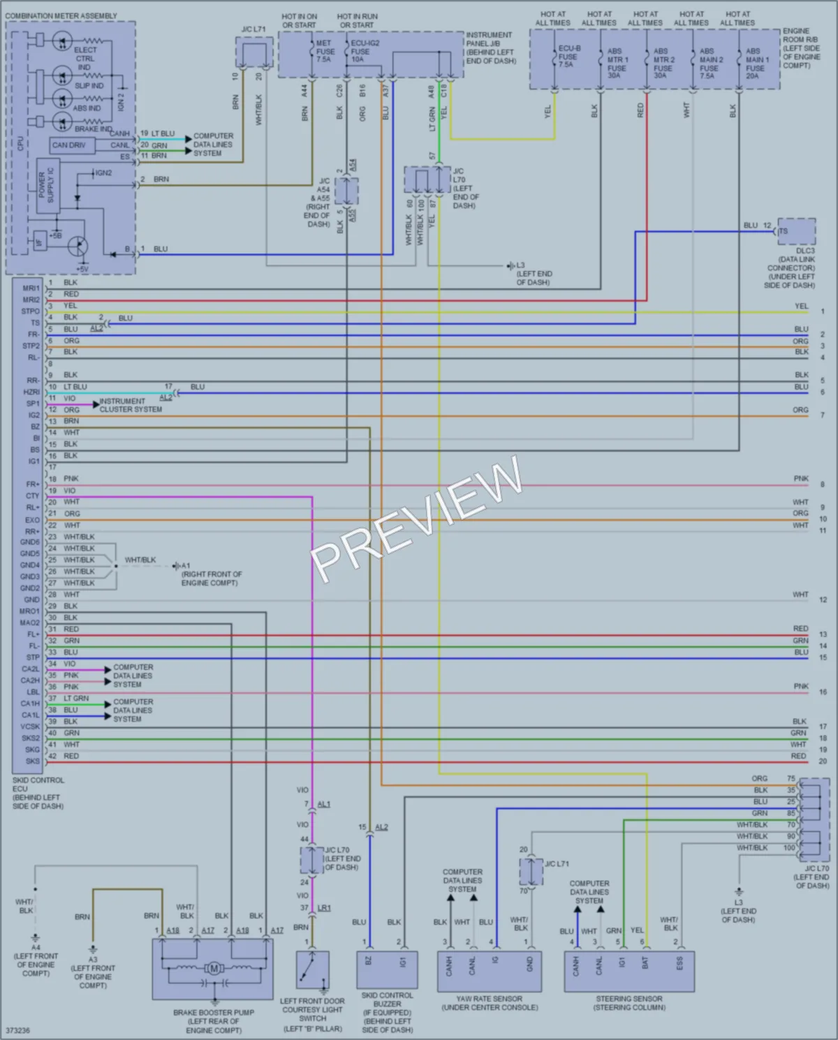 2013 Toyota Priusv Anti Lock Brakes wiring diagram preview