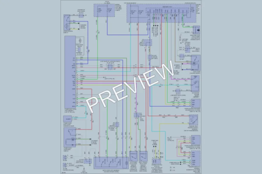 2013 Toyota Venza Trunk Tailgate Fuel Door wiring diagram preview