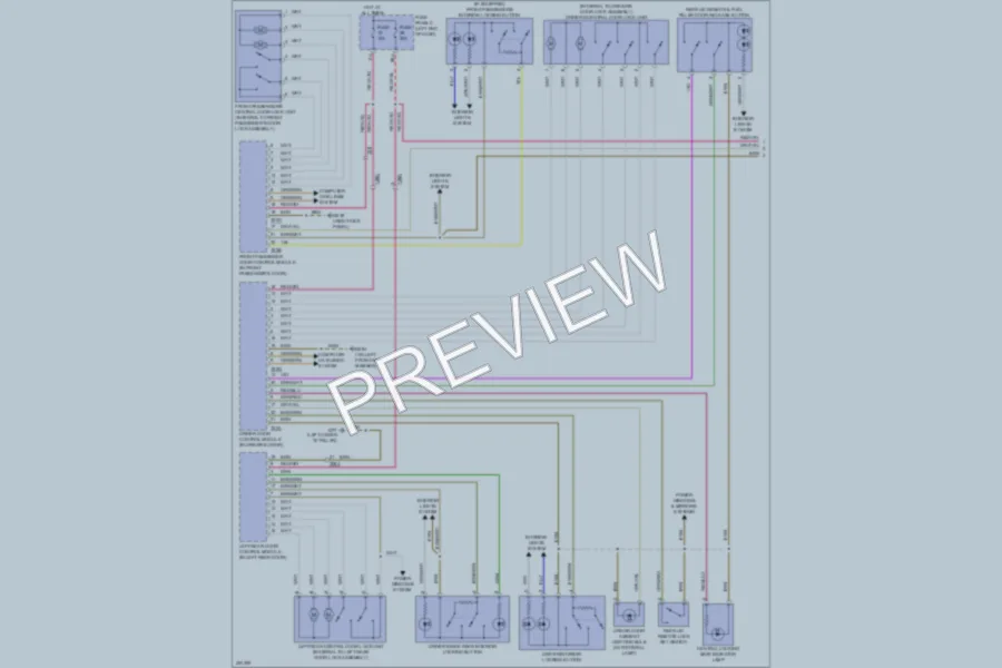 2013 Volkswagen CC Power Door Locks wiring diagram preview