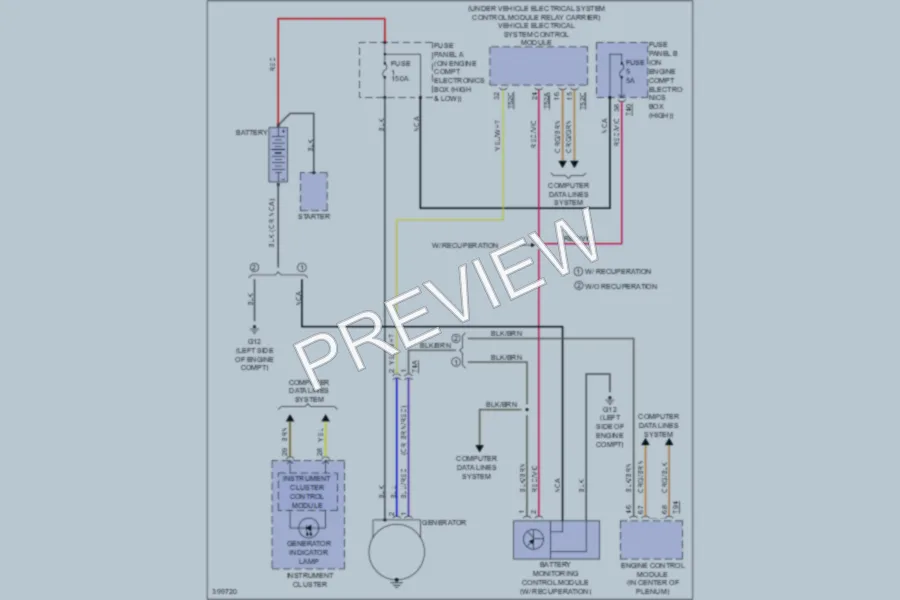 2013 Volkswagen CC Starting Charging wiring diagram preview