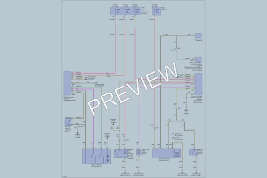2013 Volkswagen CC Trunk Tailgate Fuel Door wiring diagram preview
