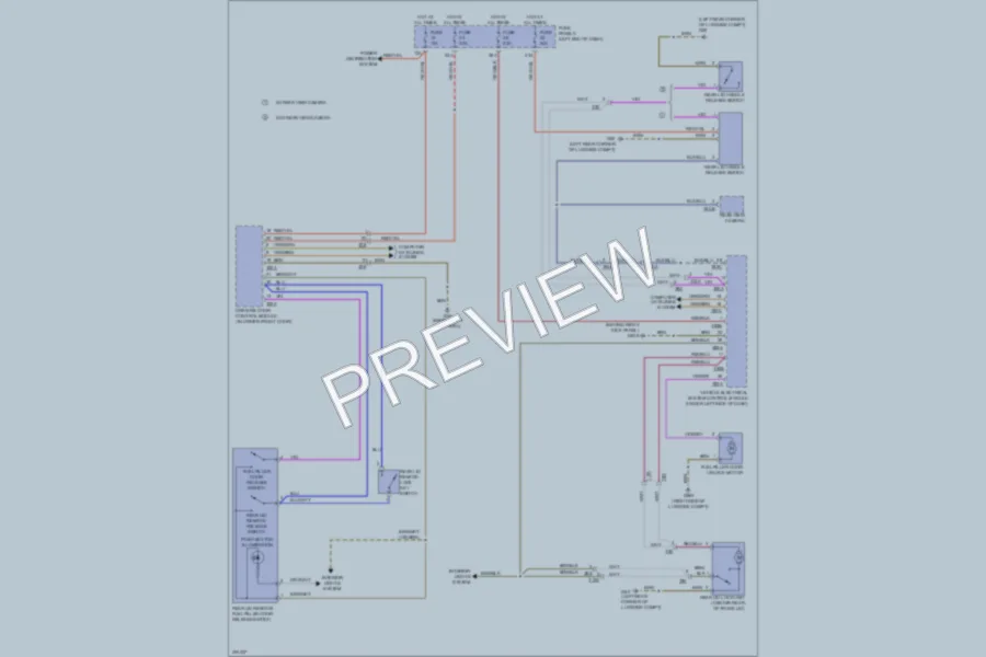2013 Volkswagen Eos Trunk Tailgate Fuel Door wiring diagram preview