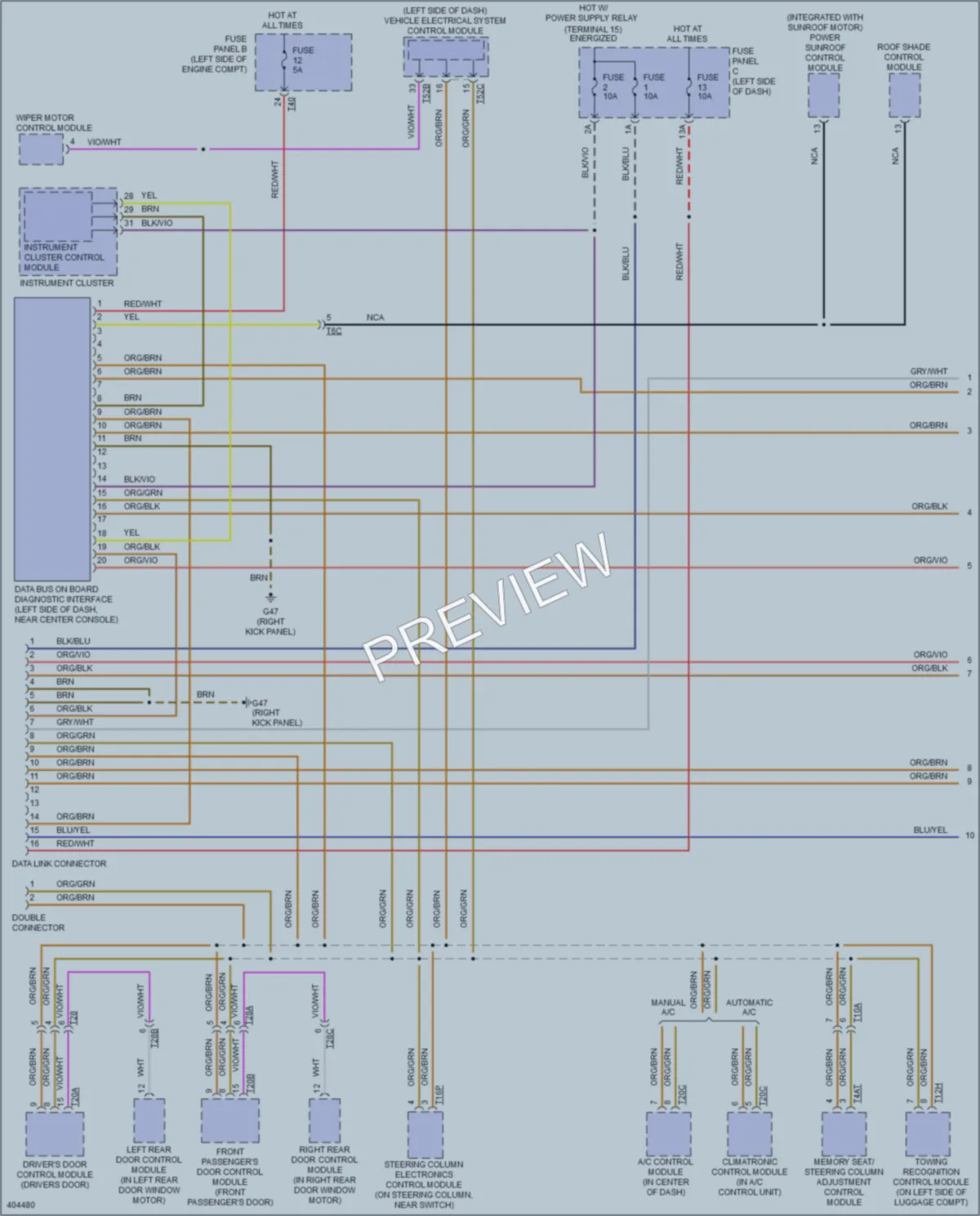 2013 Volkswagen 4D Wagon Computer Data Lines wiring diagram preview
