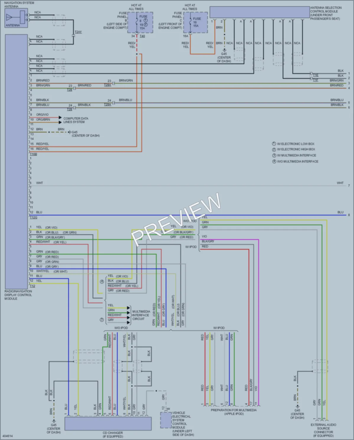 2013 Volkswagen GTI Radio wiring diagram preview