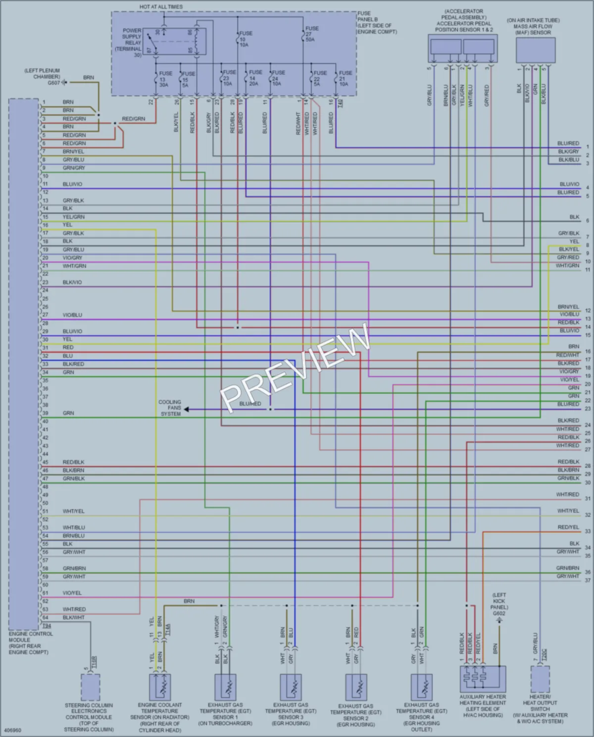 2013 Volkswagen Golf Engine Performance wiring diagram preview