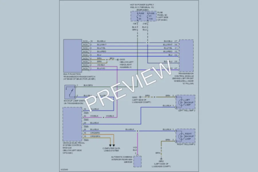 2013 Volkswagen 4D Sedan Exterior Lights wiring diagram preview