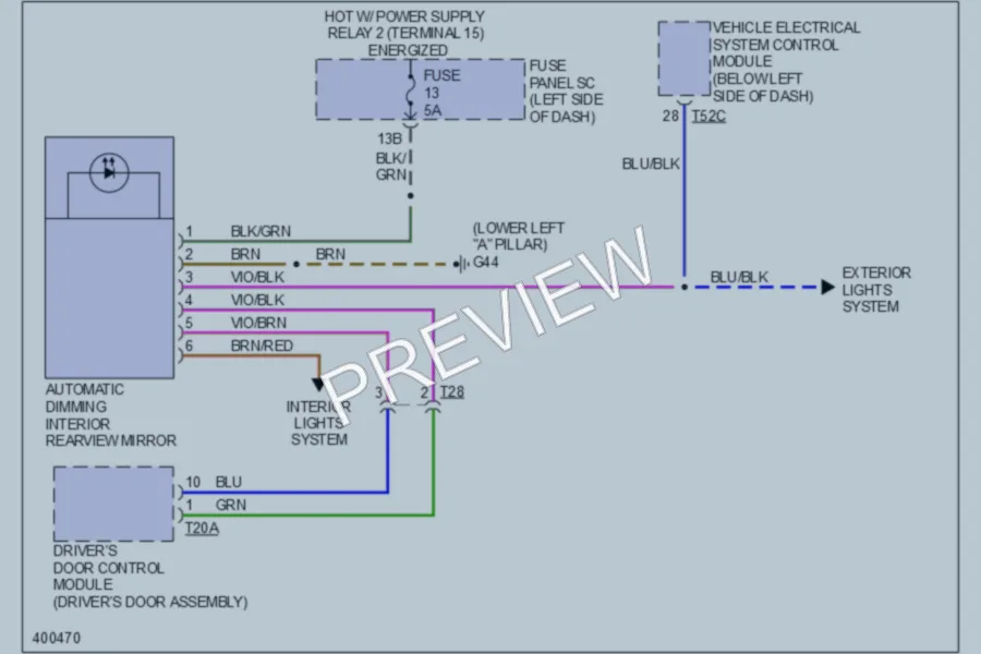 2013 Volkswagen 4D Sedan Power Mirrors wiring diagram preview