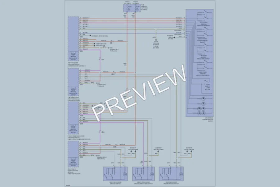 2013 Volkswagen 4D Sedan Power Windows wiring diagram preview