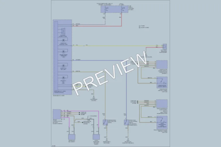 2013 Volkswagen 4D Sedan Warning Systems wiring diagram preview
