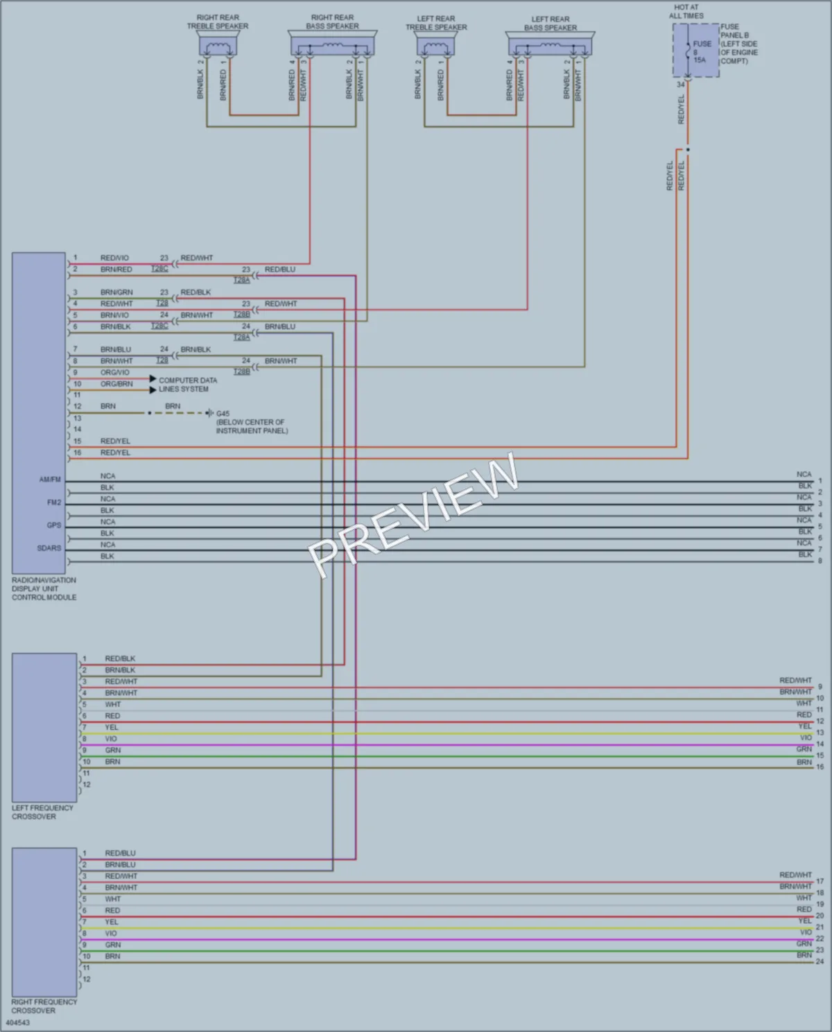 2013 Volkswagen 4D Wagon Navigation wiring diagram preview