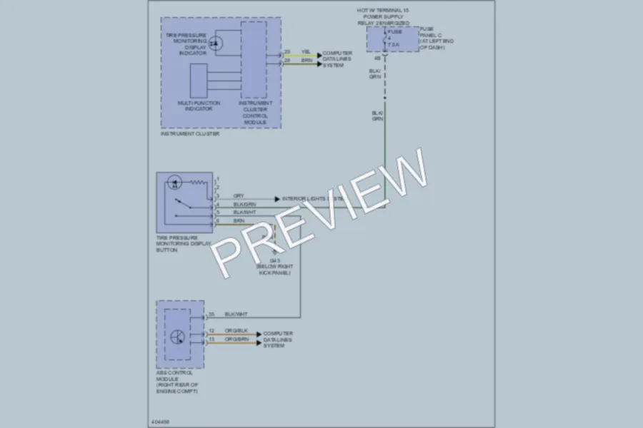 2013 Volkswagen Passat Warning Systems wiring diagram preview