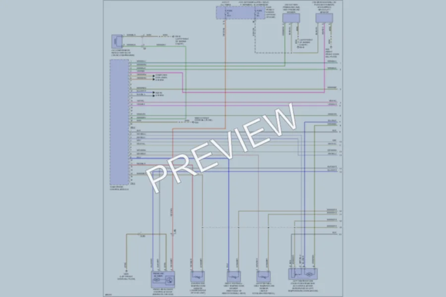 2013 Volkswagen Tiguan Air Conditioning wiring diagram preview