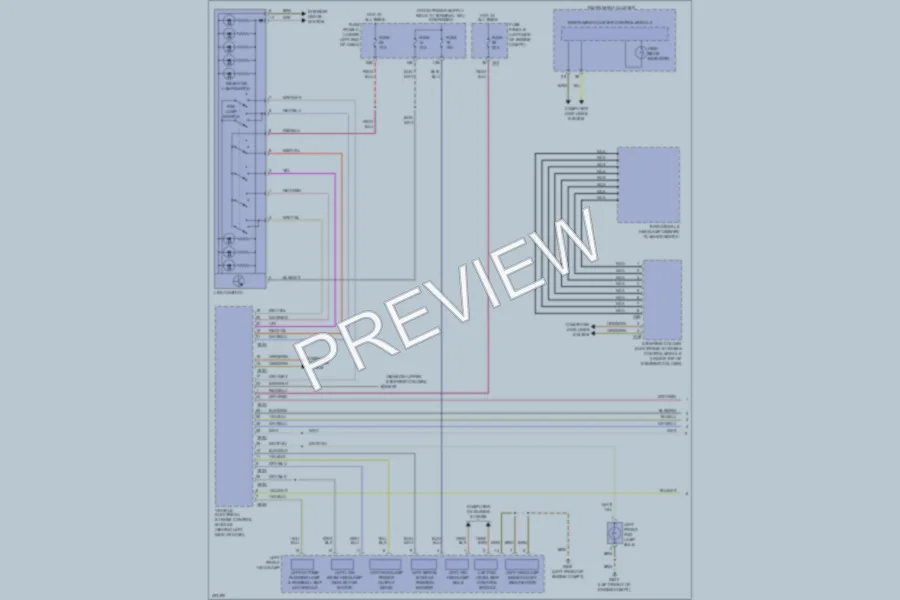 2013 Volkswagen Tiguan Headlights wiring diagram preview