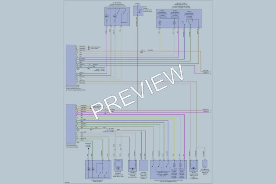 2013 Volkswagen Tiguan Power Door Locks wiring diagram preview