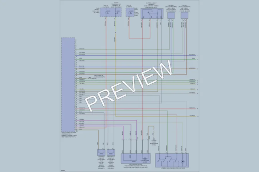 2013 Volkswagen Touareg Electronic Suspension wiring diagram preview