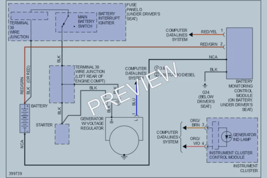 2013 Volkswagen Touareg Starting Charging wiring diagram preview